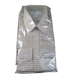 Men's Vintage Plaid Button-Down Shirt By Twenty Three Collection  Size 15-15.5